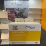 Yellow exhibition booth at SA Imbokodo showcase